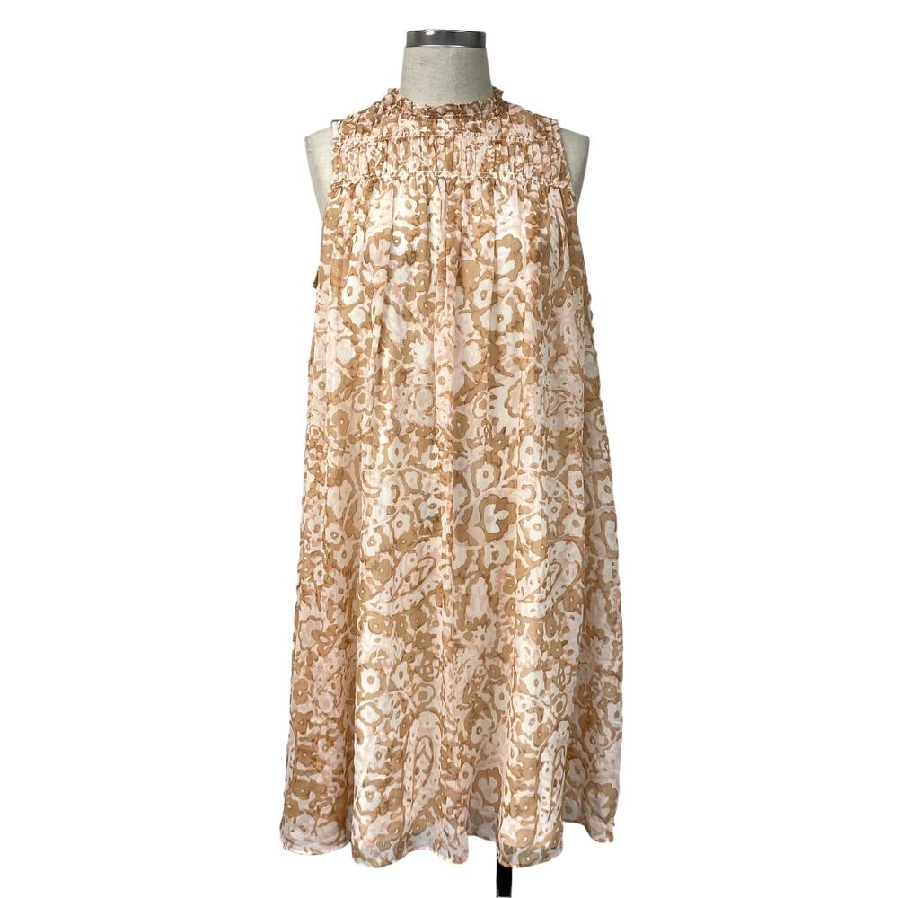 Joie Womens Size M Limited Edition Brushed Clay Print Sleeveless Dress